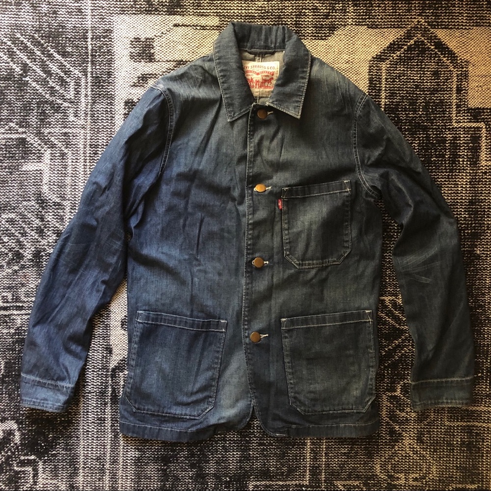 Levi’s Denim Engineer Coat Jacket SZ Small
